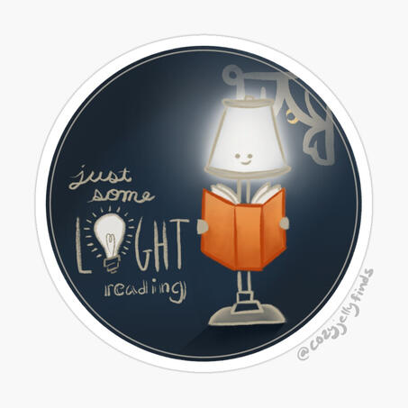 Book Pun Just Some Light Reading Sticker