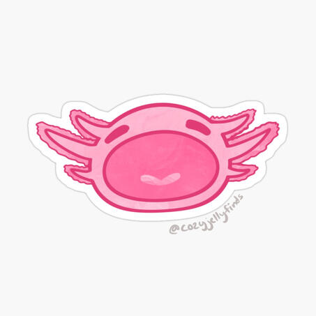 Yawning Axolotl Sticker