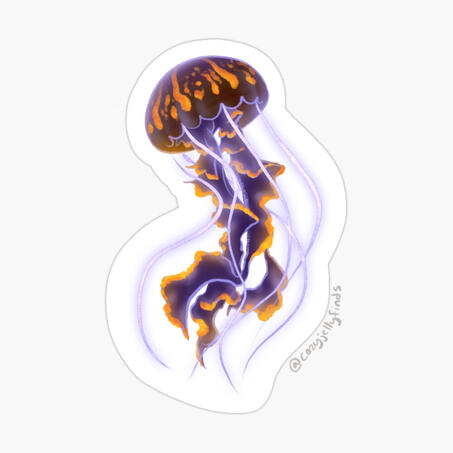 Fiery Jellyfish Sticker